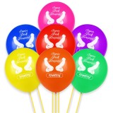 Baloane, Lovetoy, latex, 7 culori, albastru, verde, portocaliu, roz, rosu, violet, galben, 31 cm#