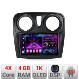 Navigatie Dacia Sandero Logan 2012-2020 A-sandero 4+64 InCell Display 1K Android Waze USB Navigatie Internet Youtube Radio