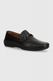 Wojas mocasini de piele barbati, culoarea negru, 1020051