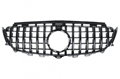 Grila Centrala Mercedes E-Class W213 S213 C238 A238 (2016-2019) Vertical Design Negru Lucios Performance AutoTuning foto