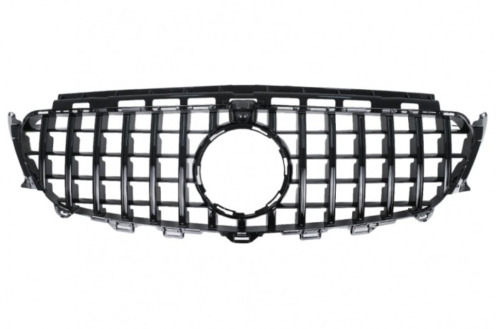 Grila Centrala Mercedes E-Class W213 S213 C238 A238 (2016-2019) Vertical Design Negru Lucios Performance AutoTuning