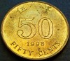 Moneda exotica 50 CENTI / CENTS - HONG KONG, anul 1998 * cod 740 A = UNC, Asia
