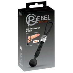 Inel erectie pentru penis si testicule Heavy Rope Cock Strap with Ball