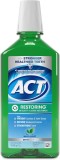 Apă de gură ACT Restoring Zero Alcohol, fără alcool, pentru &icirc;ntărirea smalțului, aromă de mentă, 1000 ml