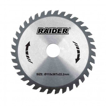 Disc circular pentru lemn 115mm, Raider foto