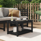 Gossi masuta de gradina, negru, 82,5x50,5x45 cm, lemn masiv de pin