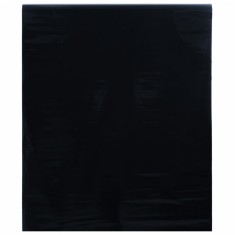 vidaXL Folie pentru fereastra statica, negru mat, 45x500 cm, PVC foto