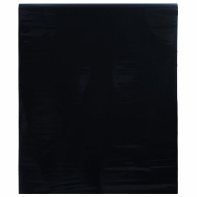 Folie pentru fereastră statică, negru mat, 45x2000 cm, PVC foto