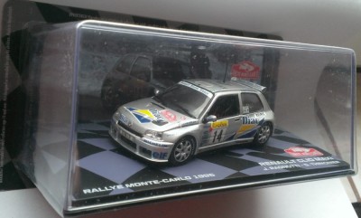 Macheta Renault Clio Maxi Rallye Monte Carlo 1995 - IXO/ Altaya Raliu 1/43 foto