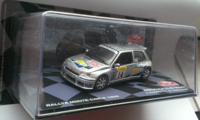 Macheta Renault Clio Maxi Rally Monte Carlo 1995 - Altaya Raliu 1/43 foto