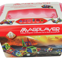 Joc de constructie magnetic - 66 piese PlayLearn Toys
