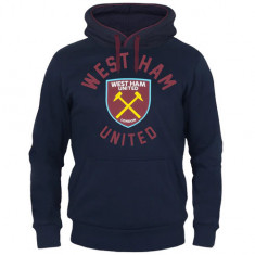 West Ham United hanorac de bărbați cu glugă Graphic navy blue - S