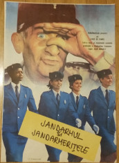 Jandarmul si jandarmeritele afis / poster cinema vintage original foto