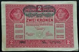 Bancnota istorica 2 COROANE - AUSTRO-UNGARIA (AUSTRIA), anul 1917 * cod 433