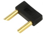 Punte Stacabilă Banană 4mm Priză Dublă 24A Neagră