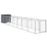 Cusca caine cu tarc antracit 110x813x110 cm otel galvanizat