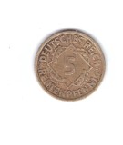 Moneda Germania 5 pfennig 1924 A, stare buna, cu mici depuneri