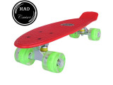 Penny board Mad Cruiser cu roti LED ABEC 7-rosu FitLine Training, Sportmann