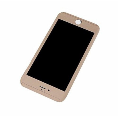 Husa telefon Apple iPhone 7 Plus ofera protectie 360 Gold + Folie Sticla foto