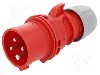 Conector alimentare AC, IEC 60309, IP44, 16A, 400V AC, 4 pini, PCE - 014-6