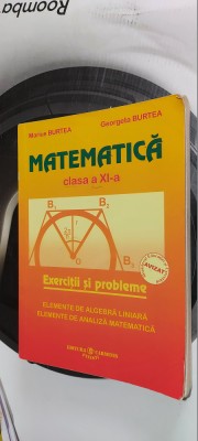 MATEMATICA CLASA A XI A EXERCITII SI PROBLEME ALGEBRA LINIARA ANALIZA MATEMATICA foto