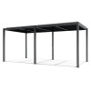 LUXE pergola 7,8x3m antracit LED vil&aacute;g&iacute;t&aacute;ssal