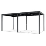 LUXE pergola 7,8x3m antracit LED vil&aacute;g&iacute;t&aacute;ssal
