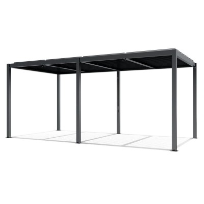 LUXE pergola 7,8x3m antracit LED vil&amp;aacute;g&amp;iacute;t&amp;aacute;ssal foto