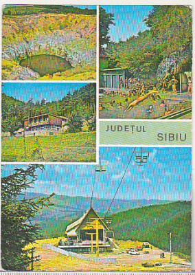 bnk cp Judetul Sibiu - Vedere - circulata - marca fixa foto