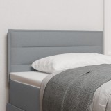 VidaXL Tăblie de pat design linii, gri deschis, 100 cm, textil