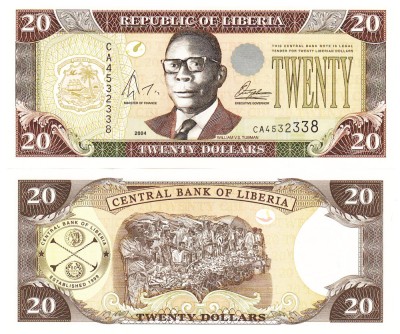 Liberia 20 Dolari 2004 P-28b UNC foto