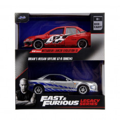 JADA FAST AND FURIOUS SET 2 MASINI METALICE MITSUBISHI LANCER EVOLUTION IX 1:32 SuperHeroes ToysZone