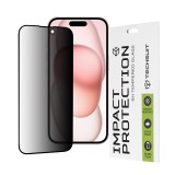 Folie sticla iPhone 15 Techsuit 111D Privacy Full&Atilde;&sbquo;&Acirc;&nbsp;Glue, negru