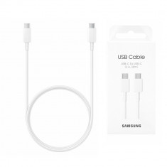 Cablu de Date Type-C la Type-C Fast Charging 3A, 1.8m, Samsung (EP-DX310JWEGEU), White (Blister Packing)