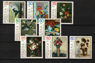 Polonia, 1989 | Picturi florale - Artişti polonezi - Flori | MNH | aph foto