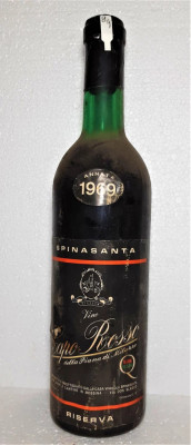 98- RISERVA VINO , SPINASANTA, CAPO ROSSO, SICILIA, vendemmia 1969 cl 72 gr 12 foto