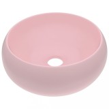 Cumpara ieftin Chiuveta de baie lux roz mat 40x15 cm ceramica rotund