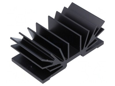 Radiator Negru TO220 37.5mm x 70mm 4.1K/W foto
