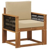 vidaXL Canapea Medie pentru Exterior Lemn Solid de Acacia natural 3438832