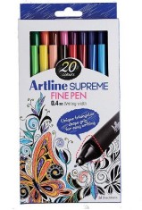Liner Artline Supreme, Varf Fetru 0.4mm, 20 Culori/set foto