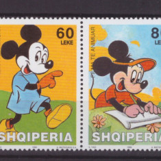 ALBANIA -1999-Walt Disney-Miky Maus-Serie completa de 4 timbre nestampilate MNH