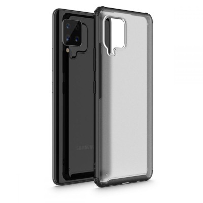 Husa Plastic - TPU Tech-Protect HYBRIDSHELL pentru Samsung Galaxy A42 5G, Frost, Neagra foto