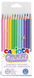 Creioane Colorate Carioca Pastel, Hexagonale, 12 Culori/set