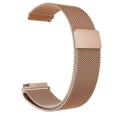 Curea Milanese Loop, compatibila Amazfit Bip 3 Pro, telescoape Quick Release, Rose Gold foto