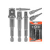 Set 3 adaptoare hexagonale pentru chei tubulare, 1/4&quot;, 3/8&quot;, 1/2&quot;, Verke