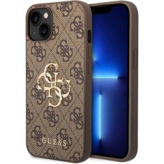 Guess - Hardcase 4G Big Metal Logo (GUHCP15M4GMGBR) - iPhone 15 Plus - Brown foto