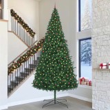 Cumpara ieftin Brad de Craciun cu lumini decorative cu coarde Verde 400 cm PVC