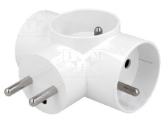 Conector Alimentare AC Splitter 3x Soclu 250V