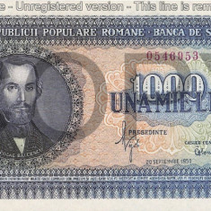 REPRODUCERE bancnota 1000 Lei 1950 Romania