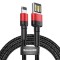 Baseus - Data Cable Cafule Special Edition (CALKLF-G91) - USB to Lightning, 480Mbps, 2.4A, 1m - Red / Black
